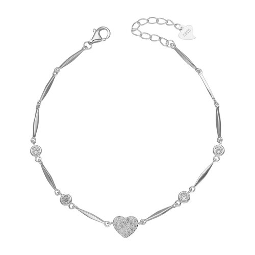 Pulsera Rombos Corazón Circones