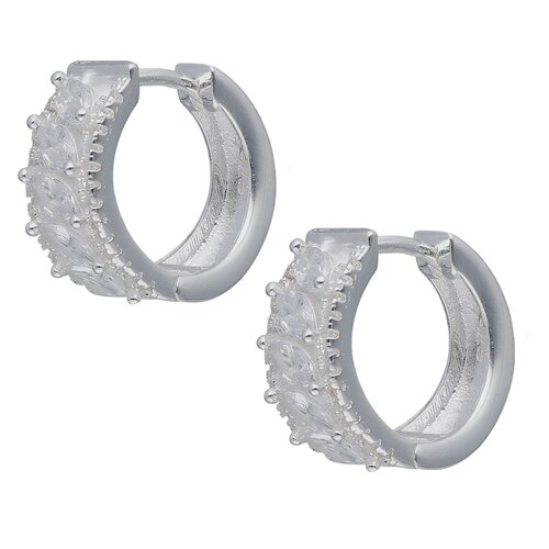 Argolla Huggie Hojas Circones 15 mm