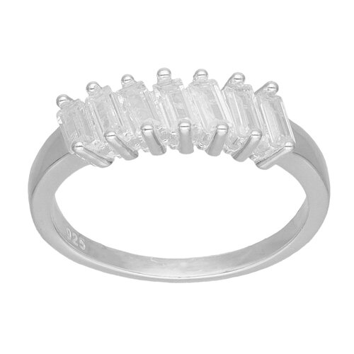 Anillo Cintillo Circones Baguette