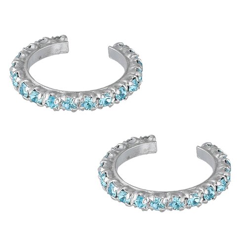 Aro Ear Cuff Circones Agua Marina 14 mm