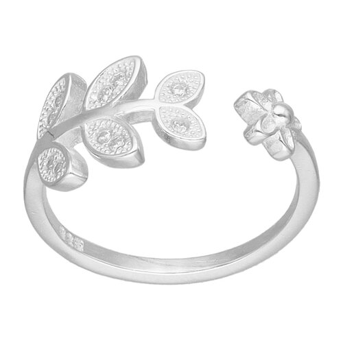 Anillo Ajustable Espiga Flor Circones