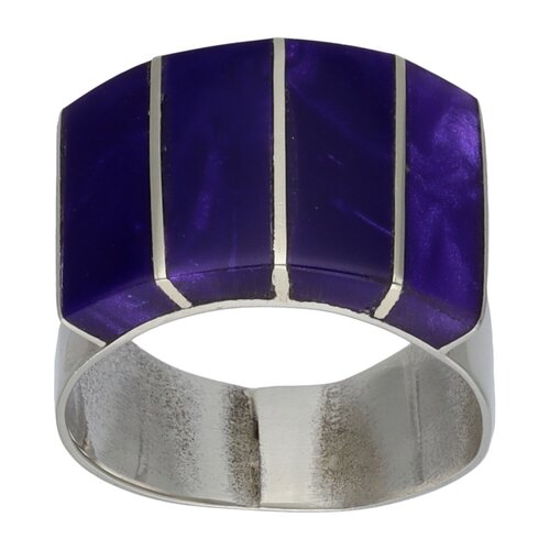 Anillo Rectangular Morado Metalizado