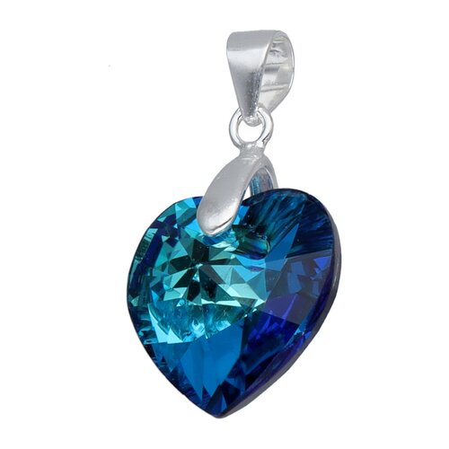 Colgante Corazón Hecho con Cristal Swarovski® Azul