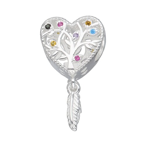 Colgante Charm Corazón Árbol de la Vida Circones Multicolor