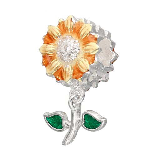 Colgante Charm Girasol Esmaltado
