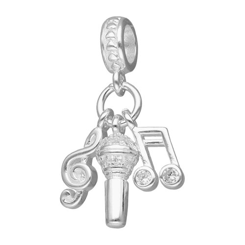 Colgante Charm Micrófono Nota Musical Circones