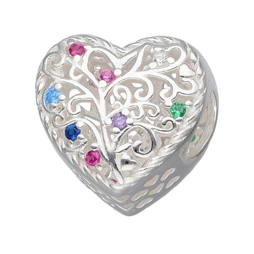 Colgante Charm Corazón Árbol de la Vida Circones Multicolor