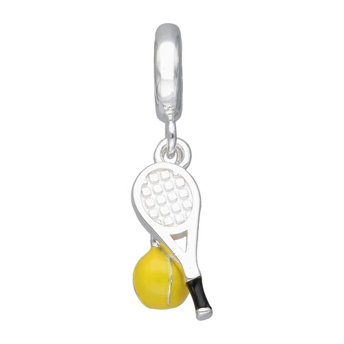 Colgante Charm Raqueta Pelota de Padel Esmaltado