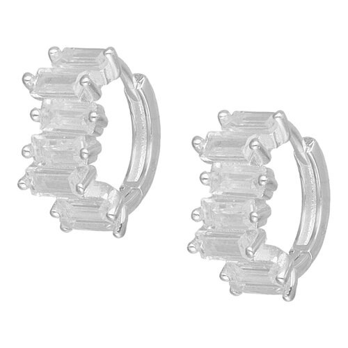 Argolla Huggie Circones Baguette 14 mm