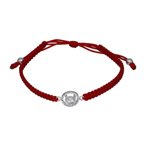 Pulsera Hilo Rojo Ajustable Circón