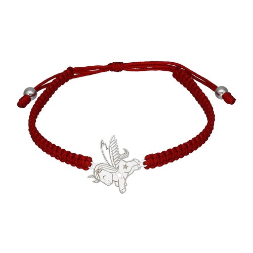 Pulsera Hilo Rojo Ajustable Unicornio