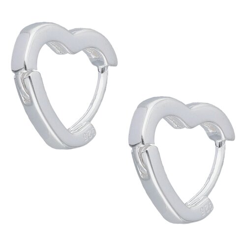 Argolla Huggie Corazón 11x12 mm