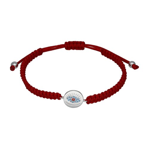 Pulsera Hilo Rojo Ajustable Ojo Turco Circones Multicolor