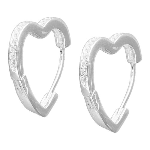 Argolla Huggie Corazón Circones 16x19 mm