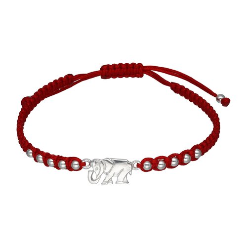 Pulsera Hilo Rojo Ajustable Elefante Esferas