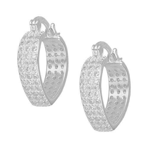 Argolla Corazón Circones Pavé 16 mm