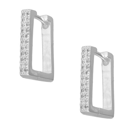 Argolla Huggie Rectangular Circones 15x11 mm