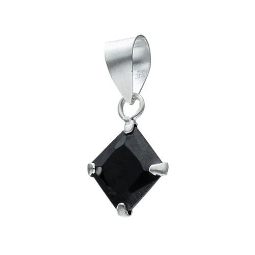 Colgante Circón Onix, 6X6 mm