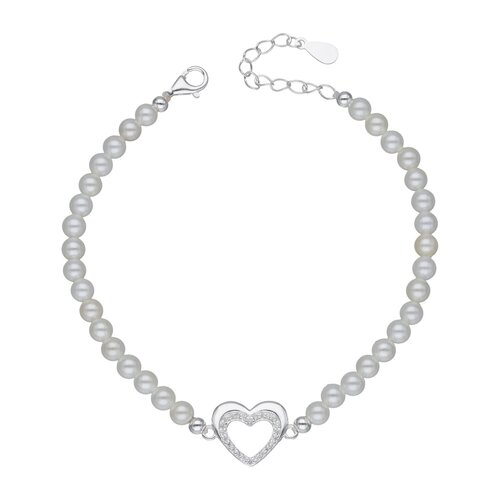 Pulsera Perlas Corazón Circones