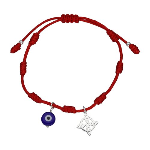 Pulsera Hilo Rojo Ajustable Nudo de Brujas Ojo Tuco