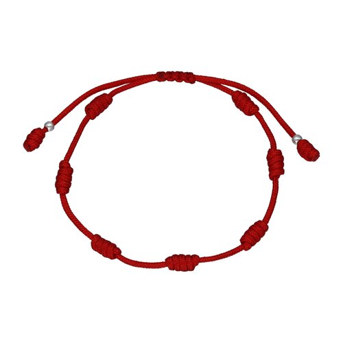 Pulsera Hilo Rojo Ajustable 7 Nudos