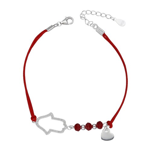 Pulsera Hilo Rojo Mano de Fátima Circones Cristales