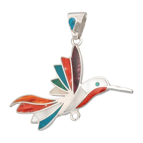 Colgante Colibrí Piedras Naturales Multicolor
