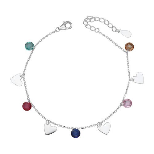 Pulsera Corazones Cristales Hecho con Swarovski® Multicolor