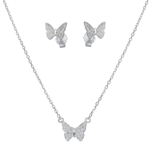 Set Collar y Aros Mariposa Circones