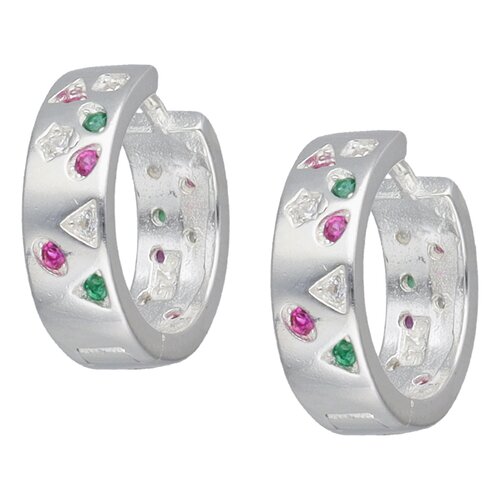 Argolla Huggie Circones Multicolor 13 mm