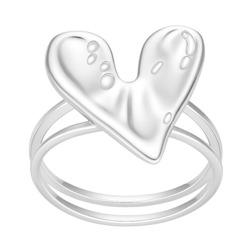 Anillo Corazón Chunky Martillado