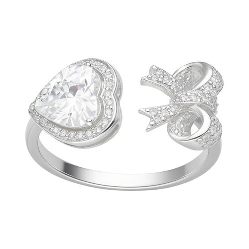 Anillo Lazo Coquette Corazón Circón