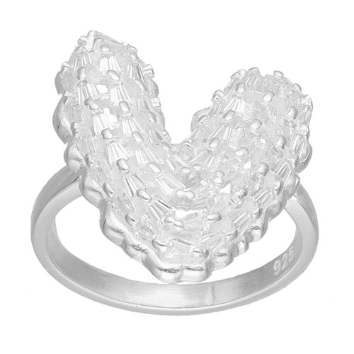 Anillo Chunky Corazón Circones Baguette