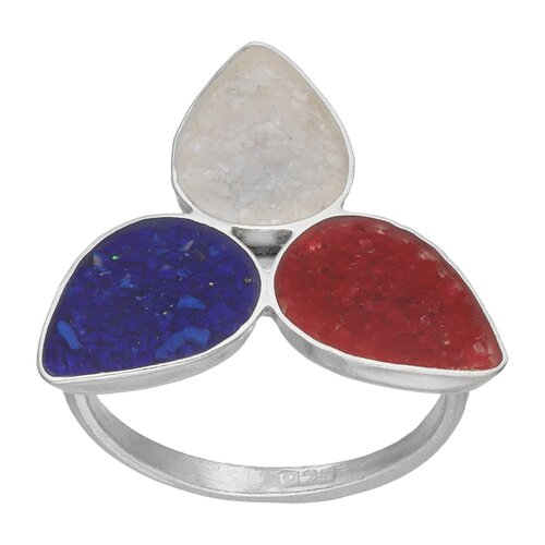 Anillo Ajustable Gotas Piedra Picada Tricolor