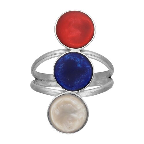 Anillo Círculos Tricolor Metalizado