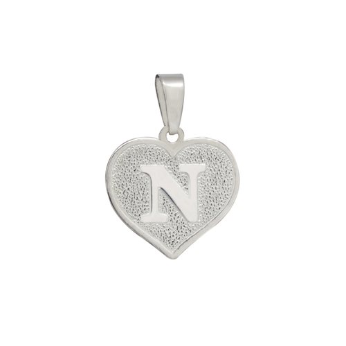 Colgante Corazón Letra N