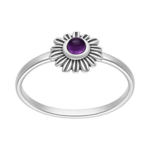 Anillo Flor Margarita Amatista