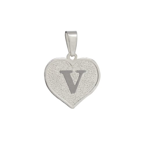 Colgante Corazón Letra V