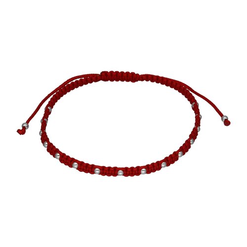 Pulsera Hilo Rojo Ajustable Esferas