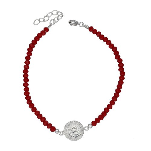 Pulsera San Benito Cristales Rojo