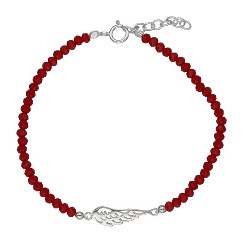 Pulsera Ala Cristales Rojo