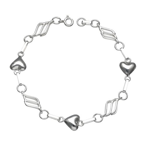 Pulsera Corazones Hojas