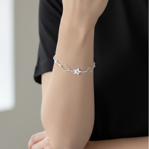 Pulsera Estrella Óvalos Corazones