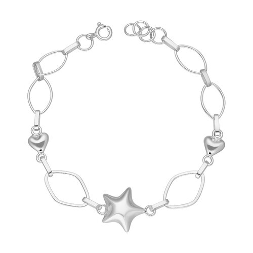 Pulsera Estrella Óvalos Corazones