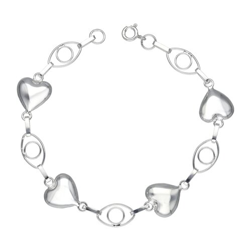 Pulsera Corazones Óvalos Entorchados