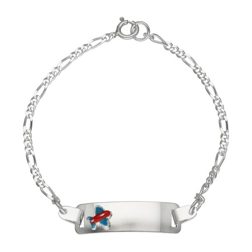 Pulsera Piocha Avión Esmaltado 15 cm