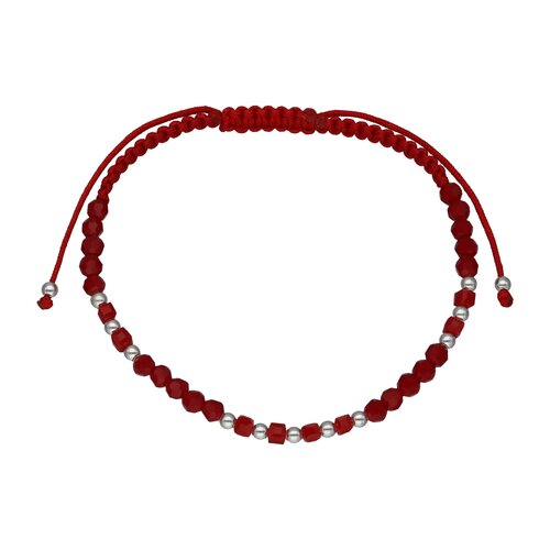 Pulsera Hilo Rojo Ajustable Cristales Esferas