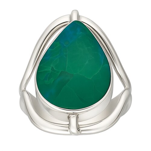 Anillo Reversible Crisocola Nácar