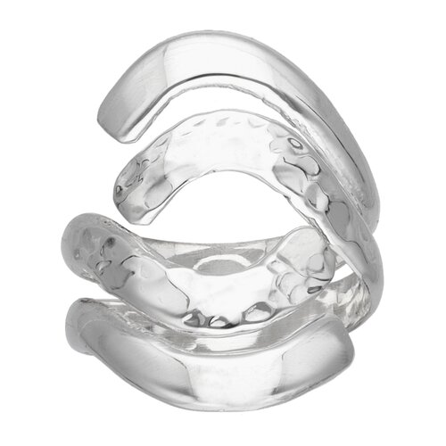 Anillo Ajustable Líneas Facetadas