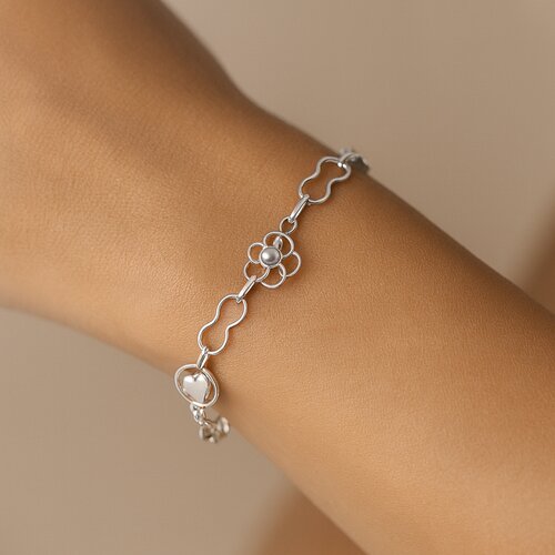 Pulsera Flor Infinitos Corazones